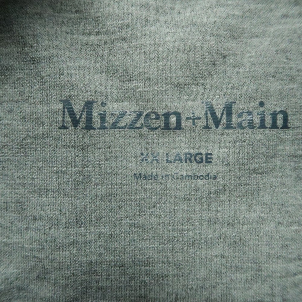 Mizzen Main Sweater Mens XXL Green Quarter Zip Pullover Long Sleeve Jumper 2XL - Picture 3 of 8